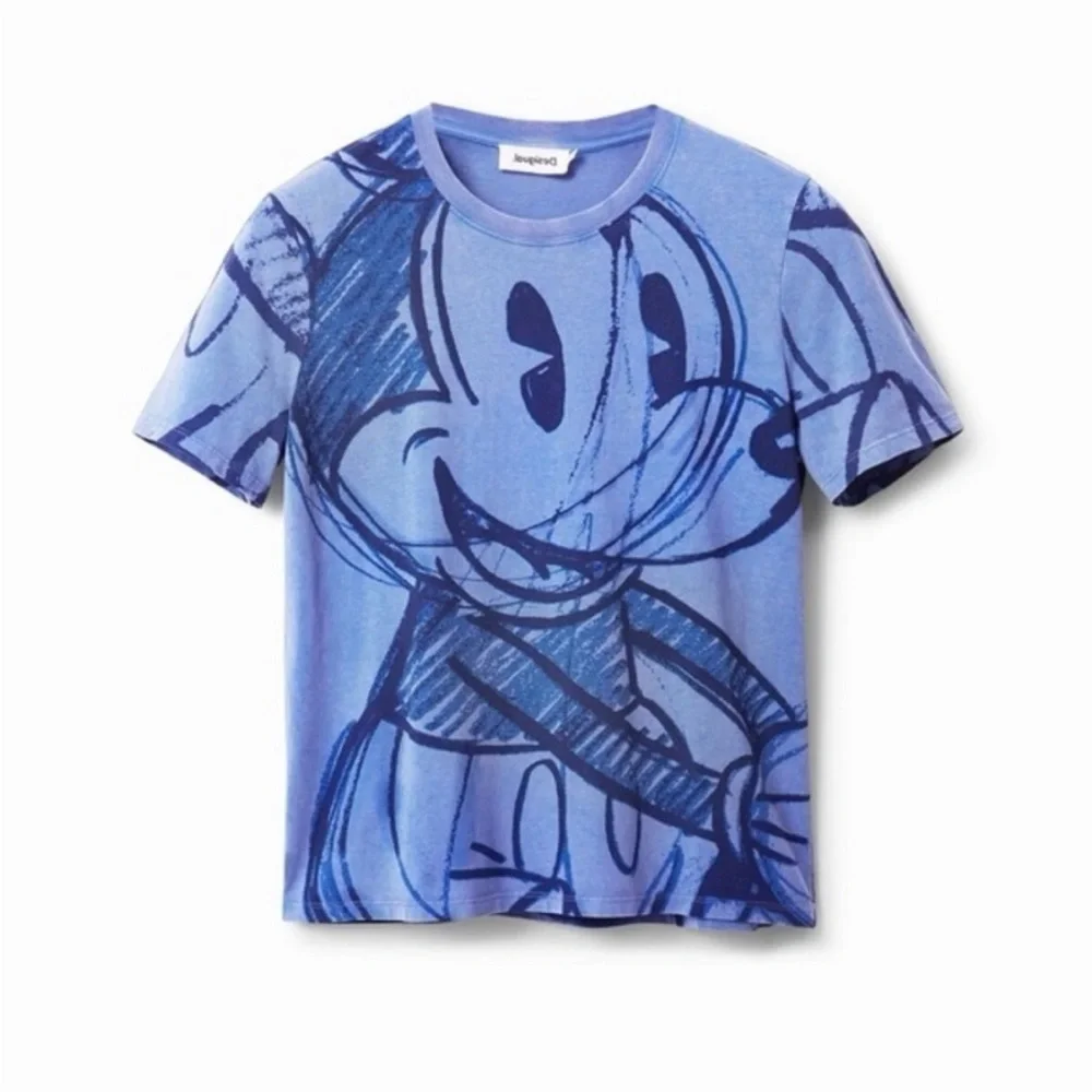 Desigual Blue Graphic Tee - Picture 5 of 6